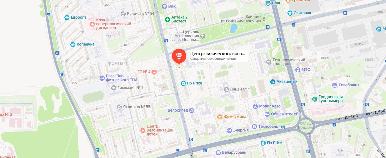 Расположение организации на карте